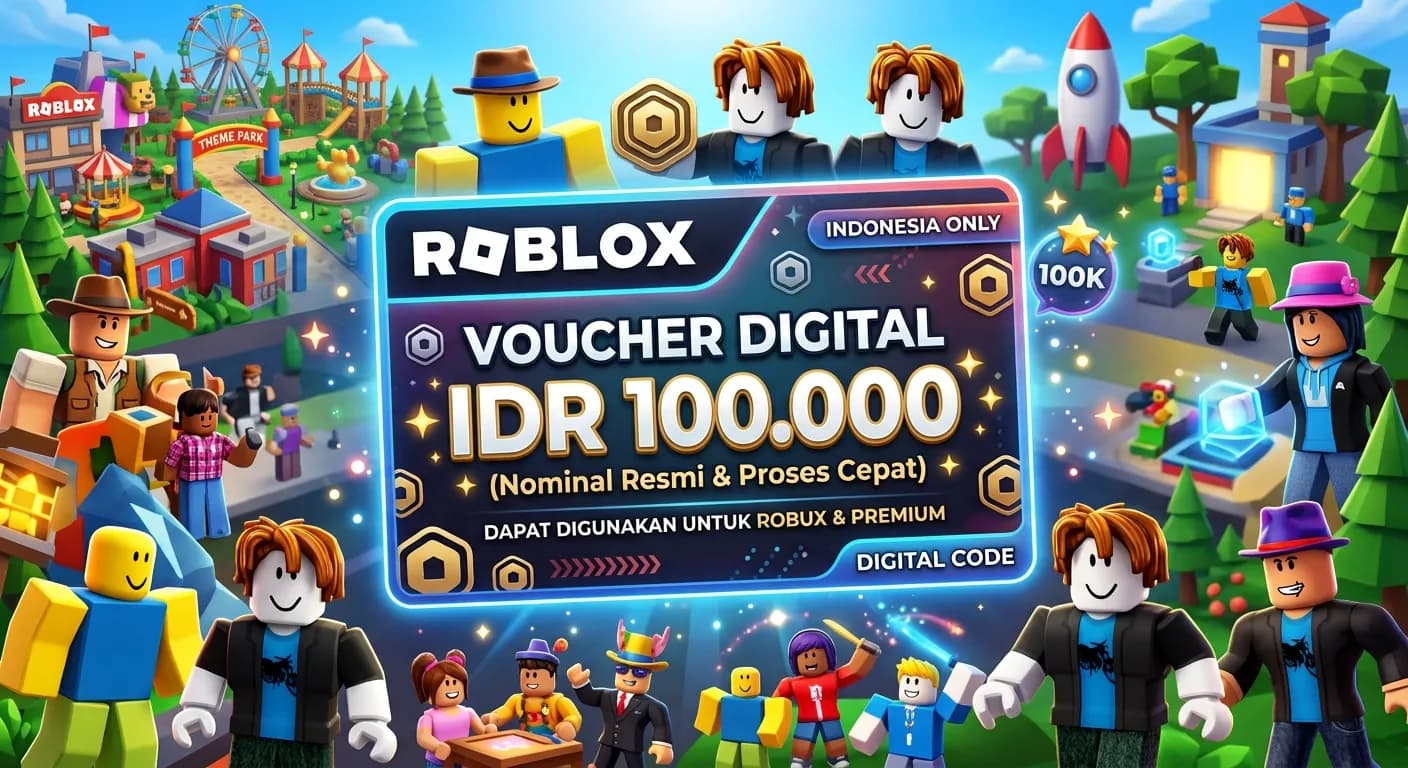 Voucher Roblox IDR 100.000 (Nominal Resmi & Proses Cepat)