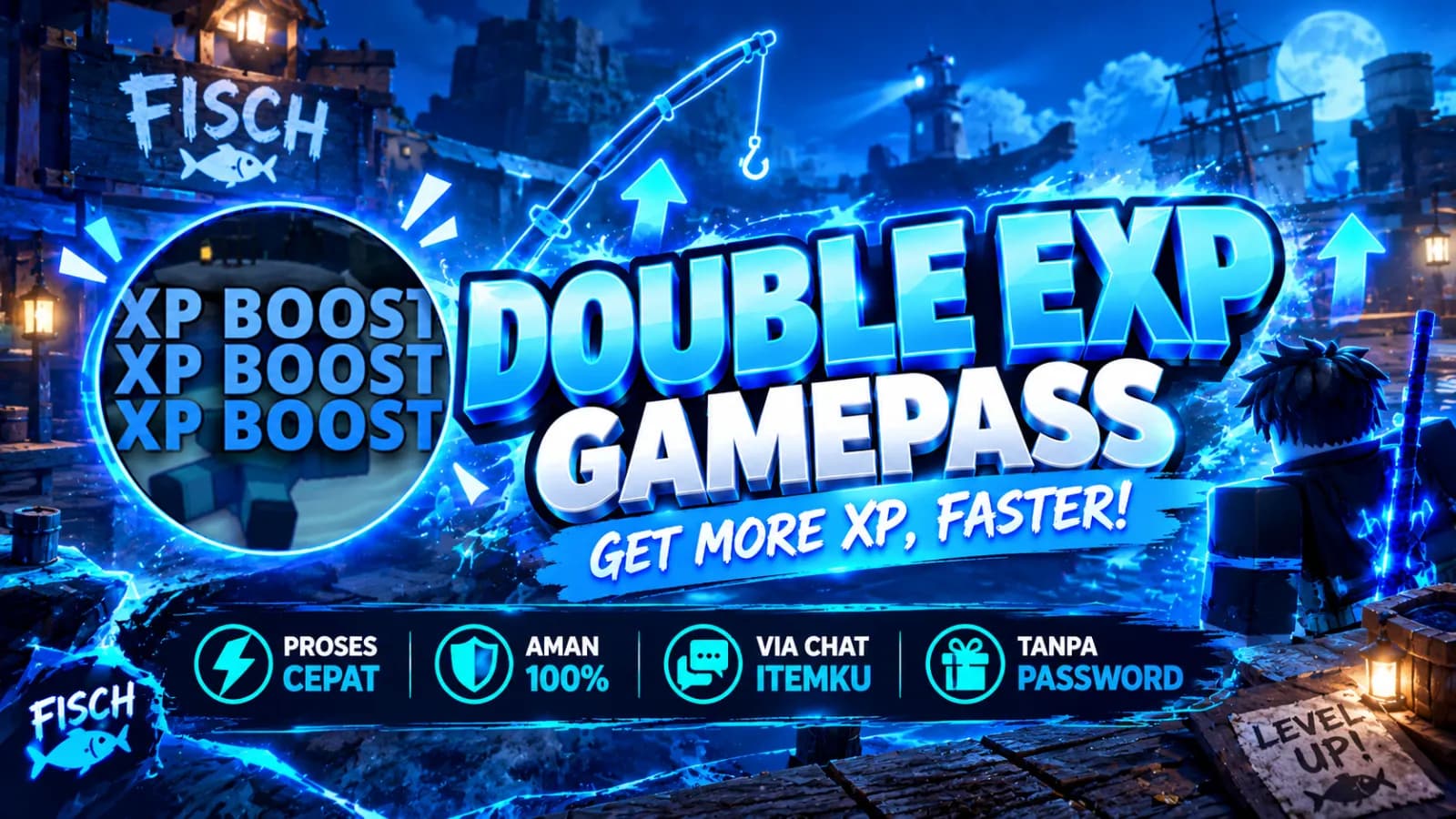 Double EXP Gamepass Fisch Roblox