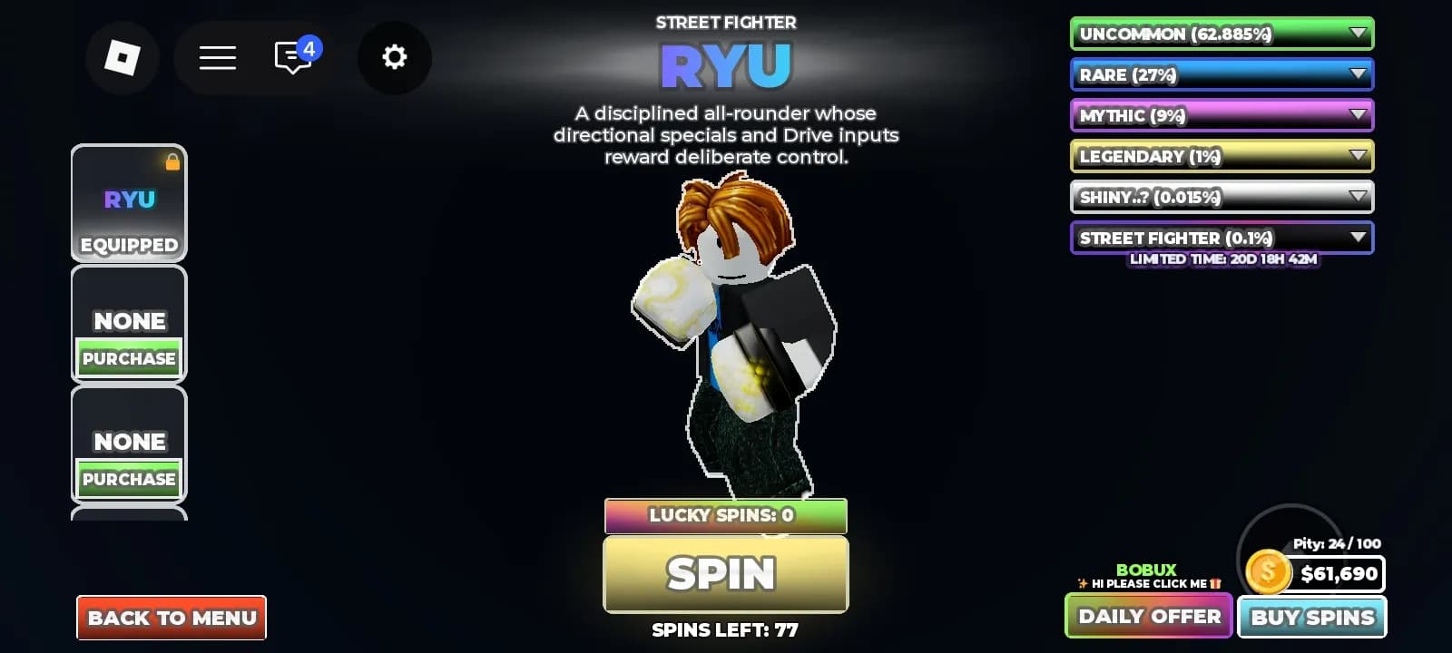 Account Untitled Boxing Game [Ryu Style]