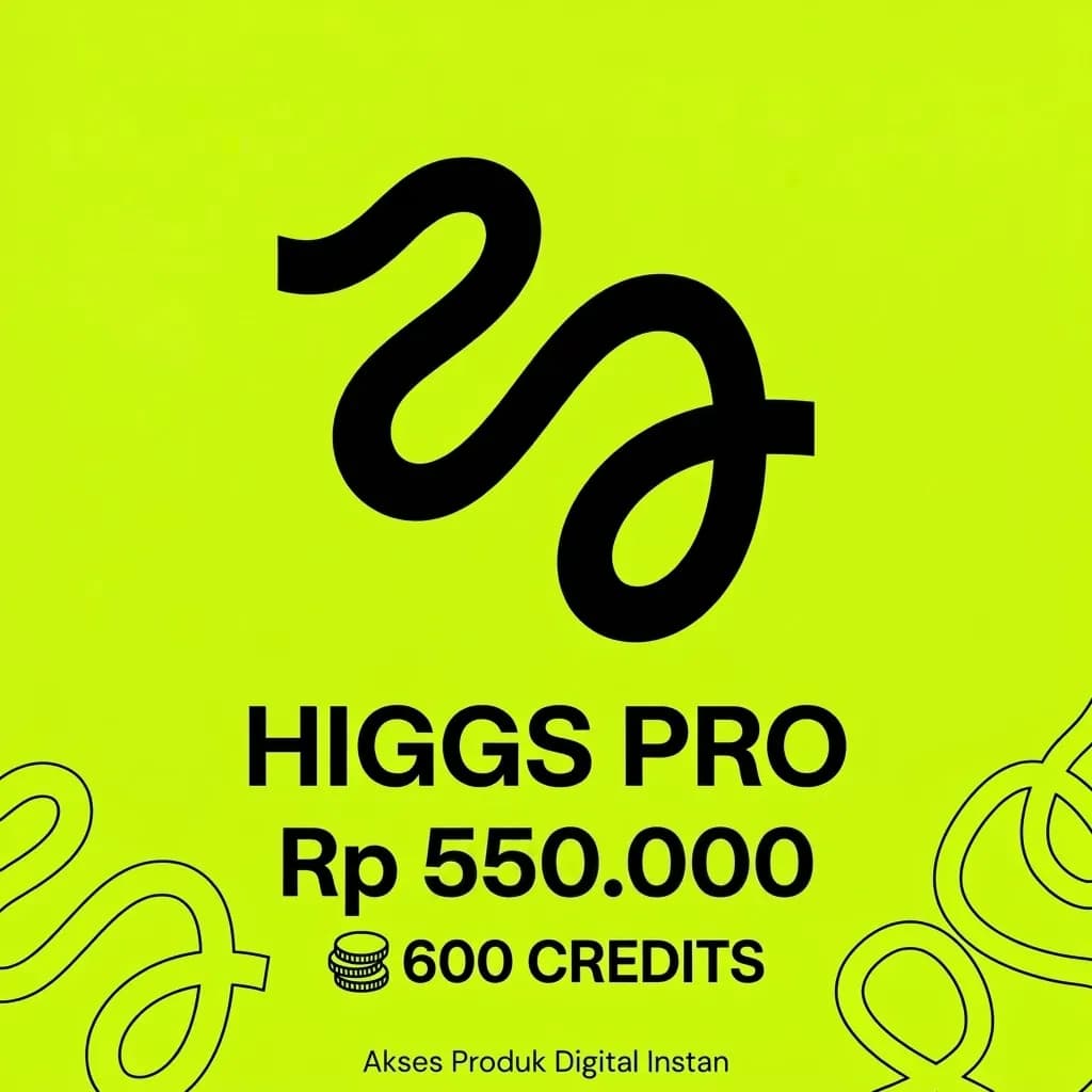Voucher Lisensi Higgsfield AI Video Generator Pro 600 Komputasi Render Cepat