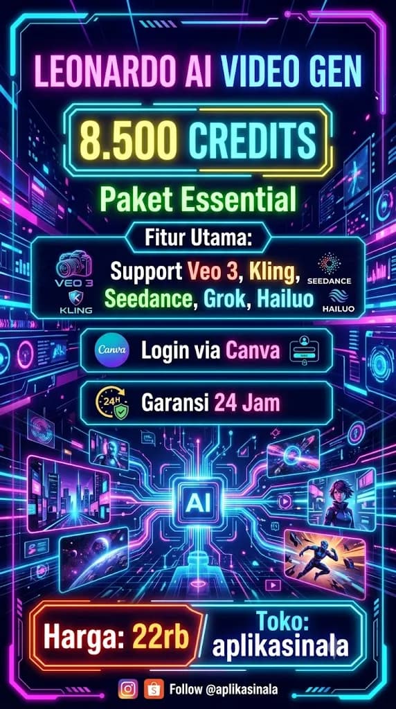 Leonardo AI Video Gen Premium - Essential Plan (8.500 Credits)