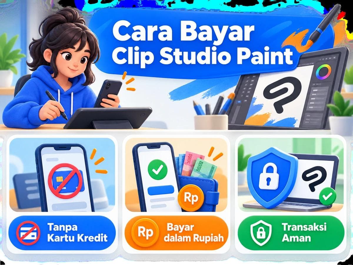 Cara Bayar Clip Studio Paint dari Indonesia Tanpa Kartu Kredit