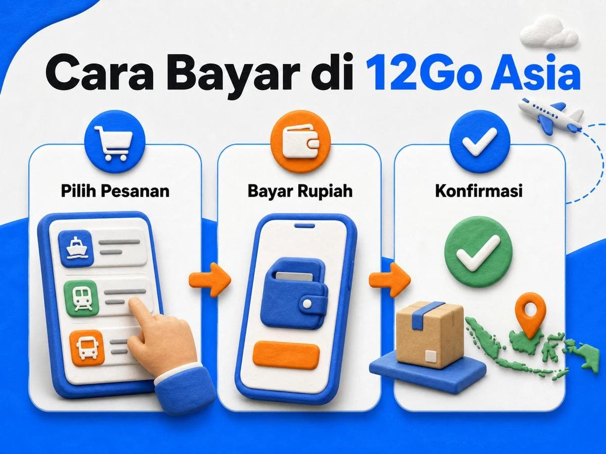 Cara Belanja dan Bayar di 12Go Asia dari Indonesia