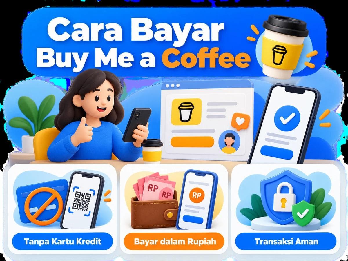 Cara Bayar Buy Me a Coffee dari Indonesia Tanpa Kartu Kredit