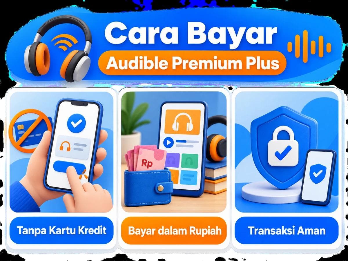 Cara Bayar Audible Premium Plus dari Indonesia Tanpa Kartu Kredit