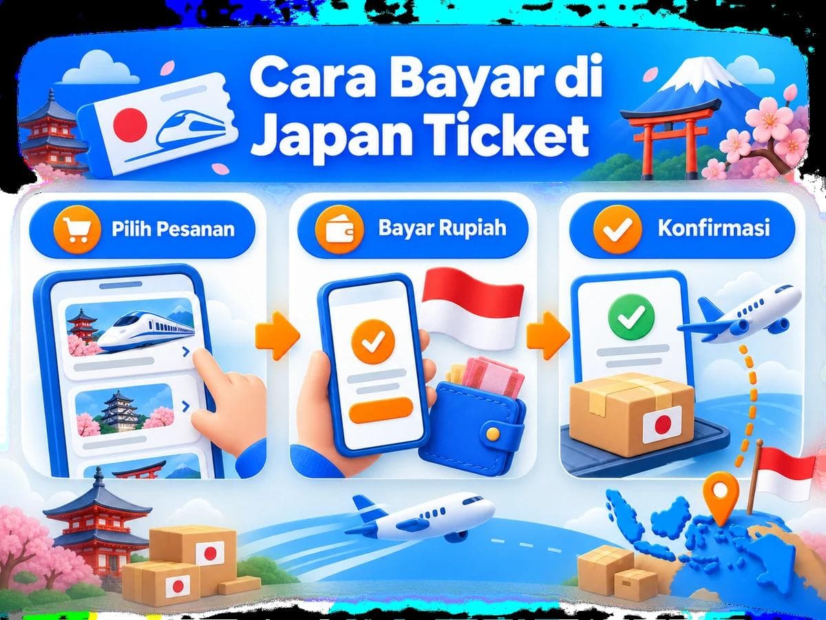 Cara Belanja dan Bayar di Japan Ticket dari Indonesia
