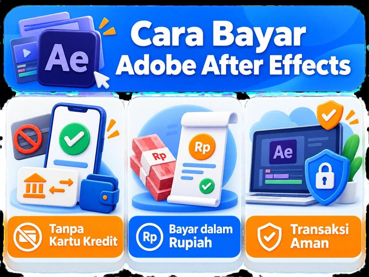Cara Bayar Adobe After Effects dari Indonesia Tanpa Kartu Kredit
