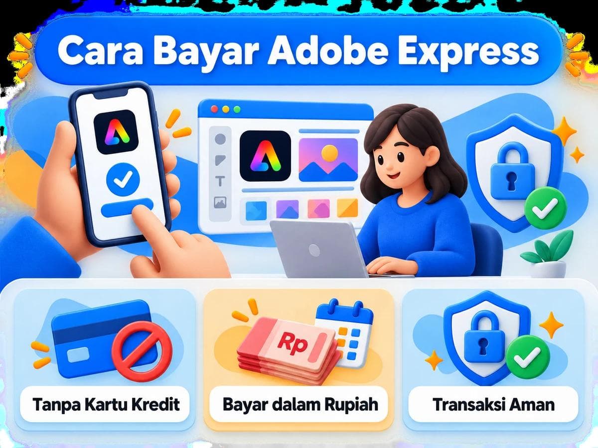 Cara Bayar Adobe Express dari Indonesia Tanpa Kartu Kredit