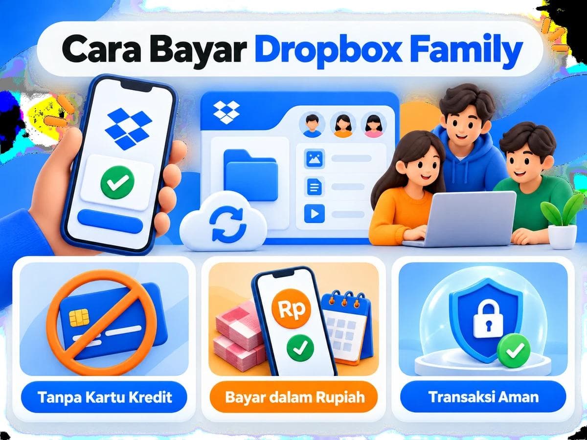 Cara Bayar Dropbox Family dari Indonesia Tanpa Kartu Kredit