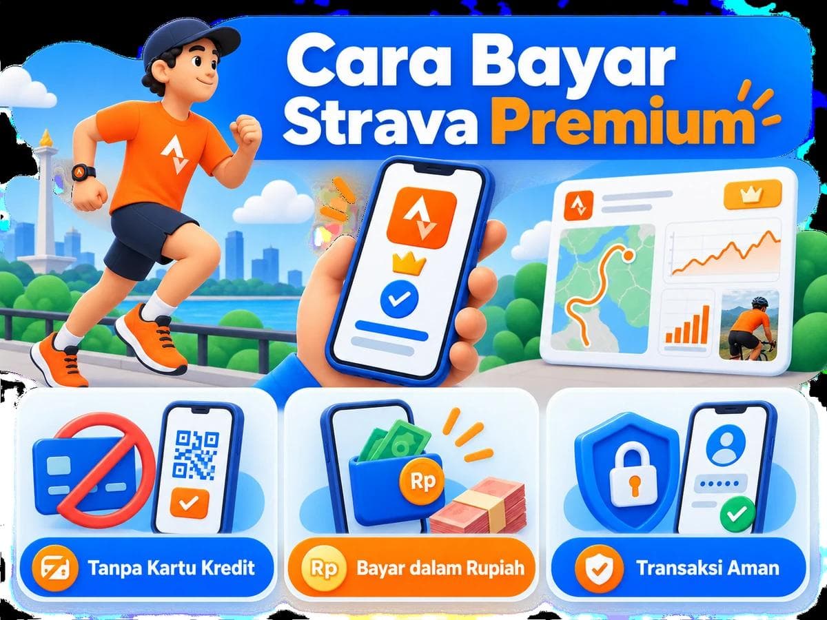 Cara Bayar Strava Premium dari Indonesia Tanpa Kartu Kredit