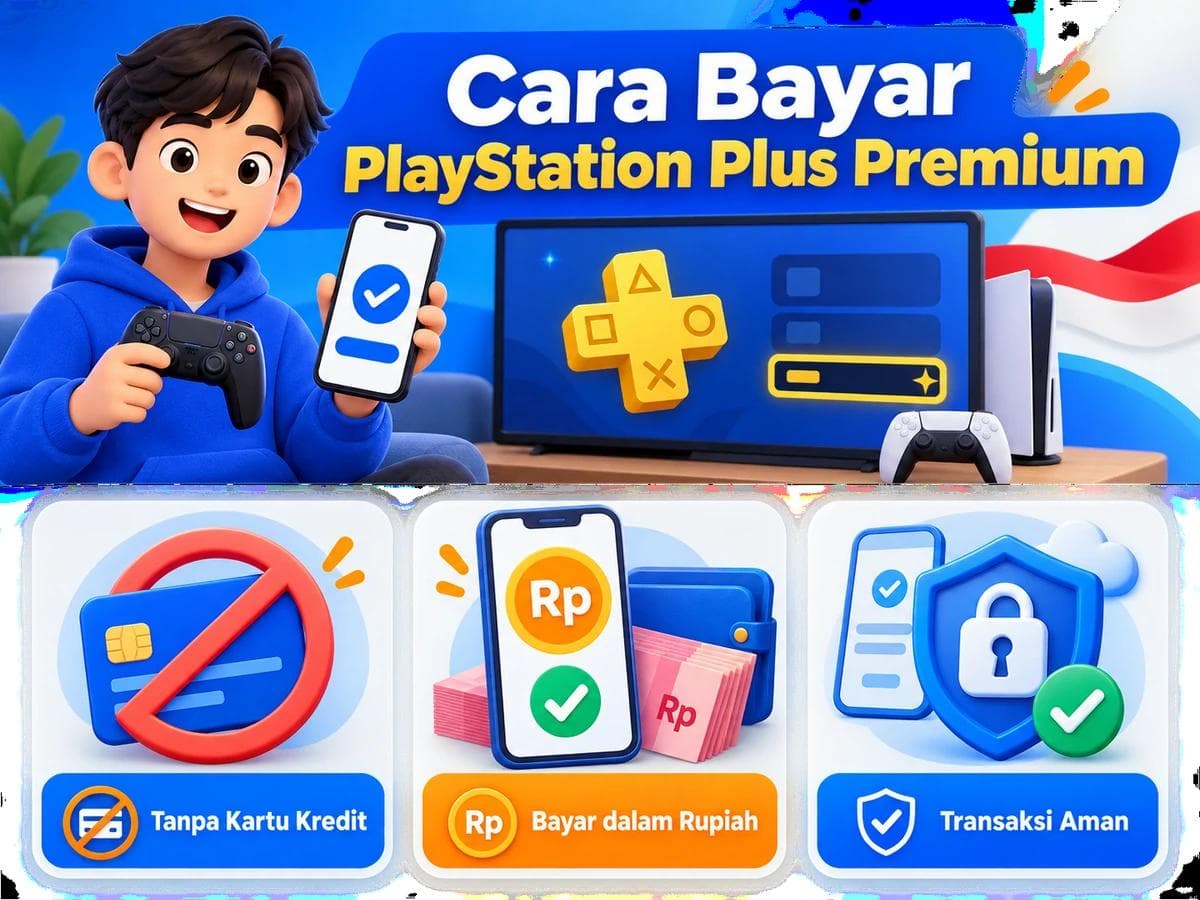 Cara Bayar PlayStation Plus Premium dari Indonesia Tanpa Kartu Kredit