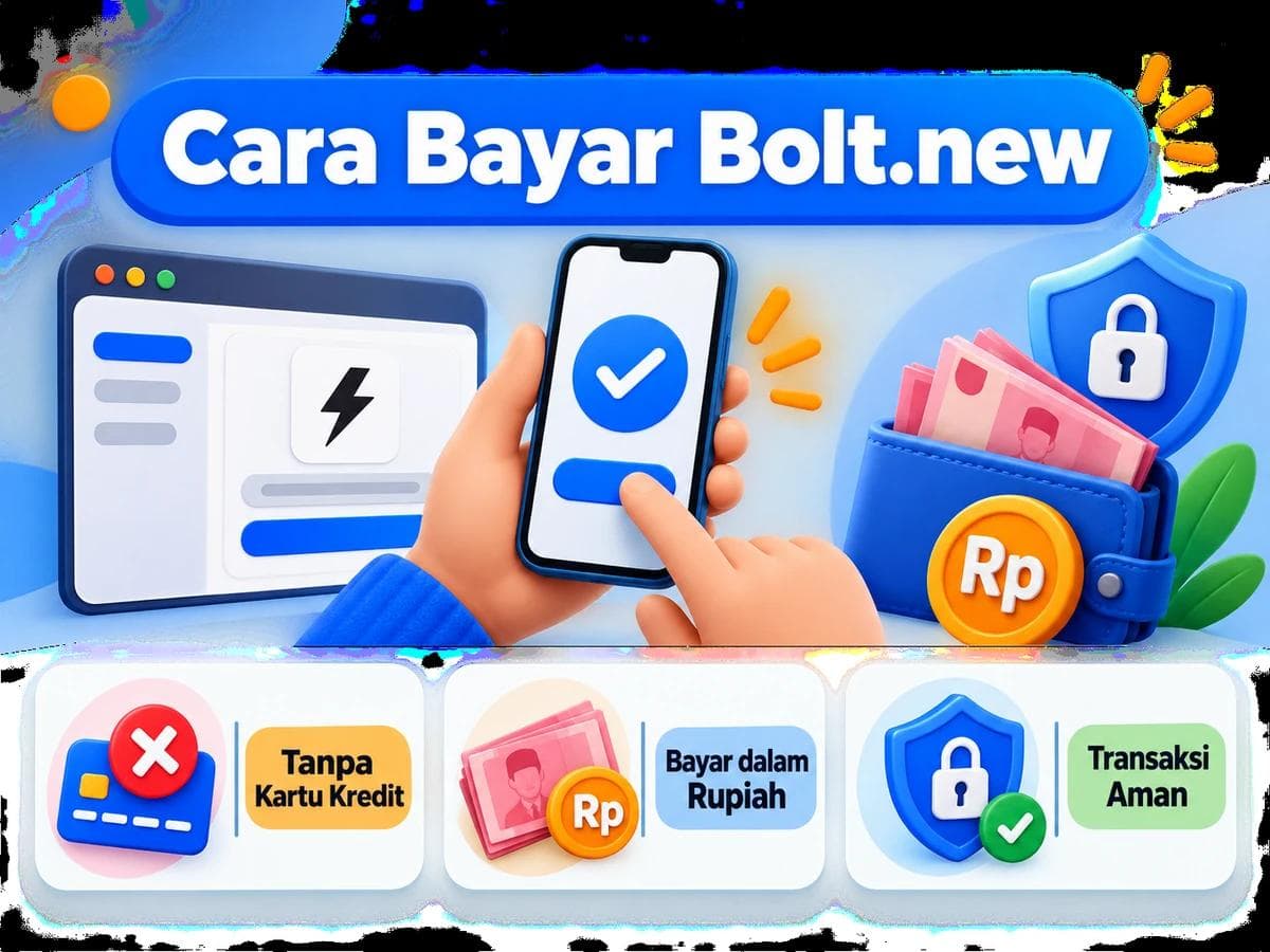 Cara Bayar Bolt.new dari Indonesia Tanpa Kartu Kredit