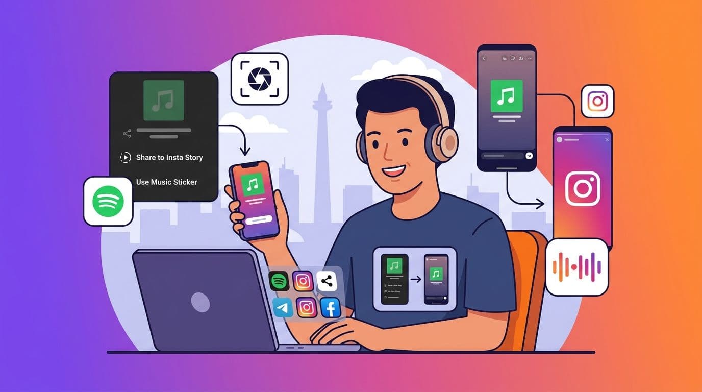 Cara Share Lagu Spotify ke Instagram Story 2026 (4 Cara Lengkap)