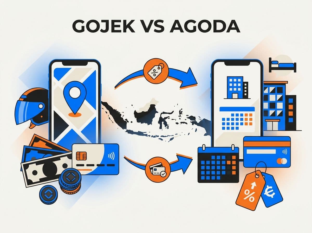 Gojek vs Agoda: Harga dan Cara Bayar dari Indonesia