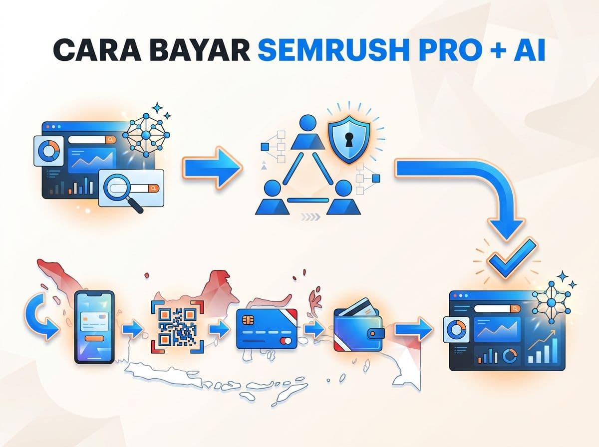 Cara Bayar Semrush Pro + AI dari Indonesia Tanpa Kartu Kredit