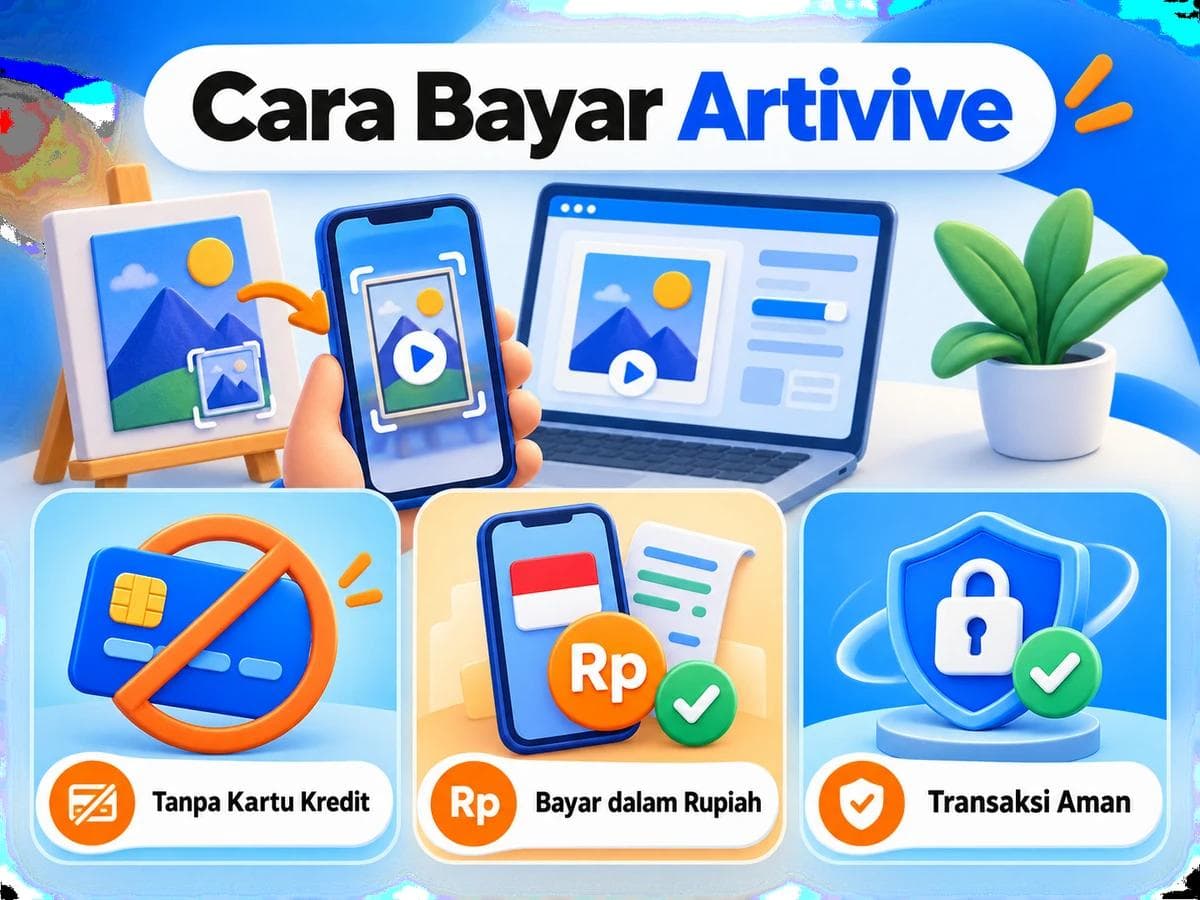 Cara Bayar Artivive dari Indonesia Tanpa Kartu Kredit