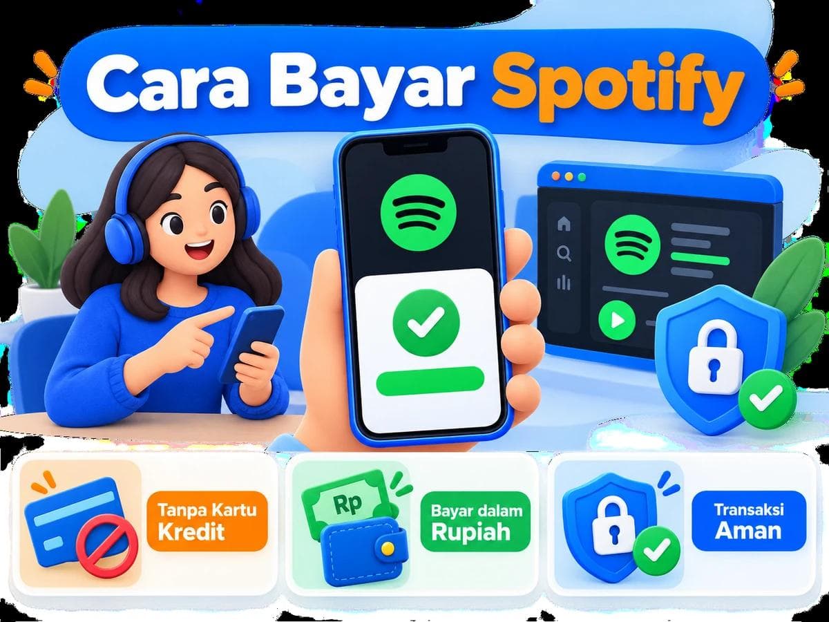 Cara Bayar Spotify dari Indonesia Tanpa Kartu Kredit