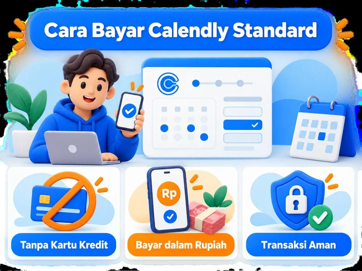 Cara Bayar Calendly Standard dari Indonesia Tanpa Kartu Kredit