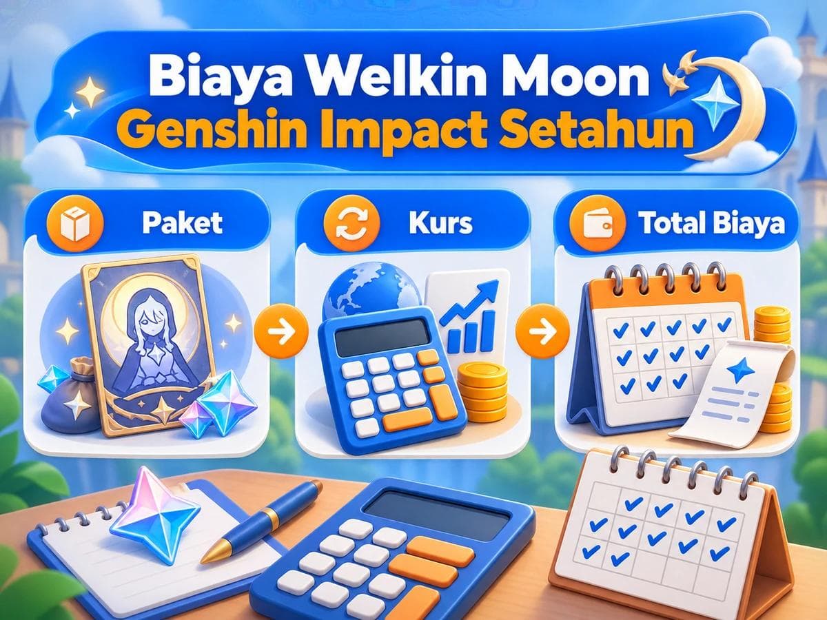 Berapa Total Biaya Langganan Welkin Moon Genshin Impact Setahun