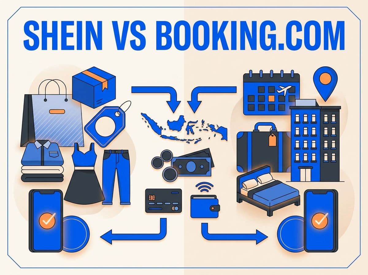 SHEIN vs Booking.com: Harga dan Cara Bayar dari Indonesia