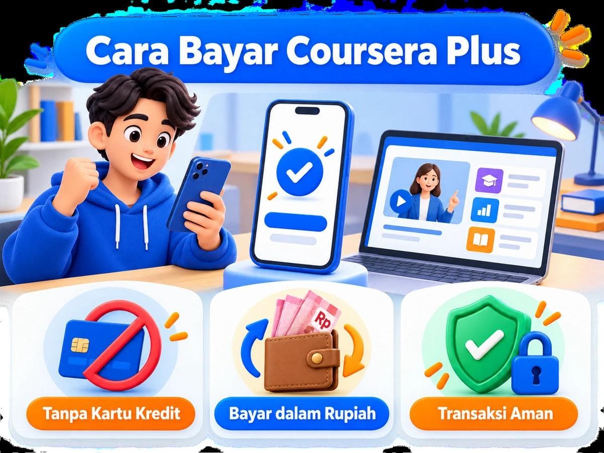 Cara Bayar Coursera Plus dari Indonesia Tanpa Kartu Kredit