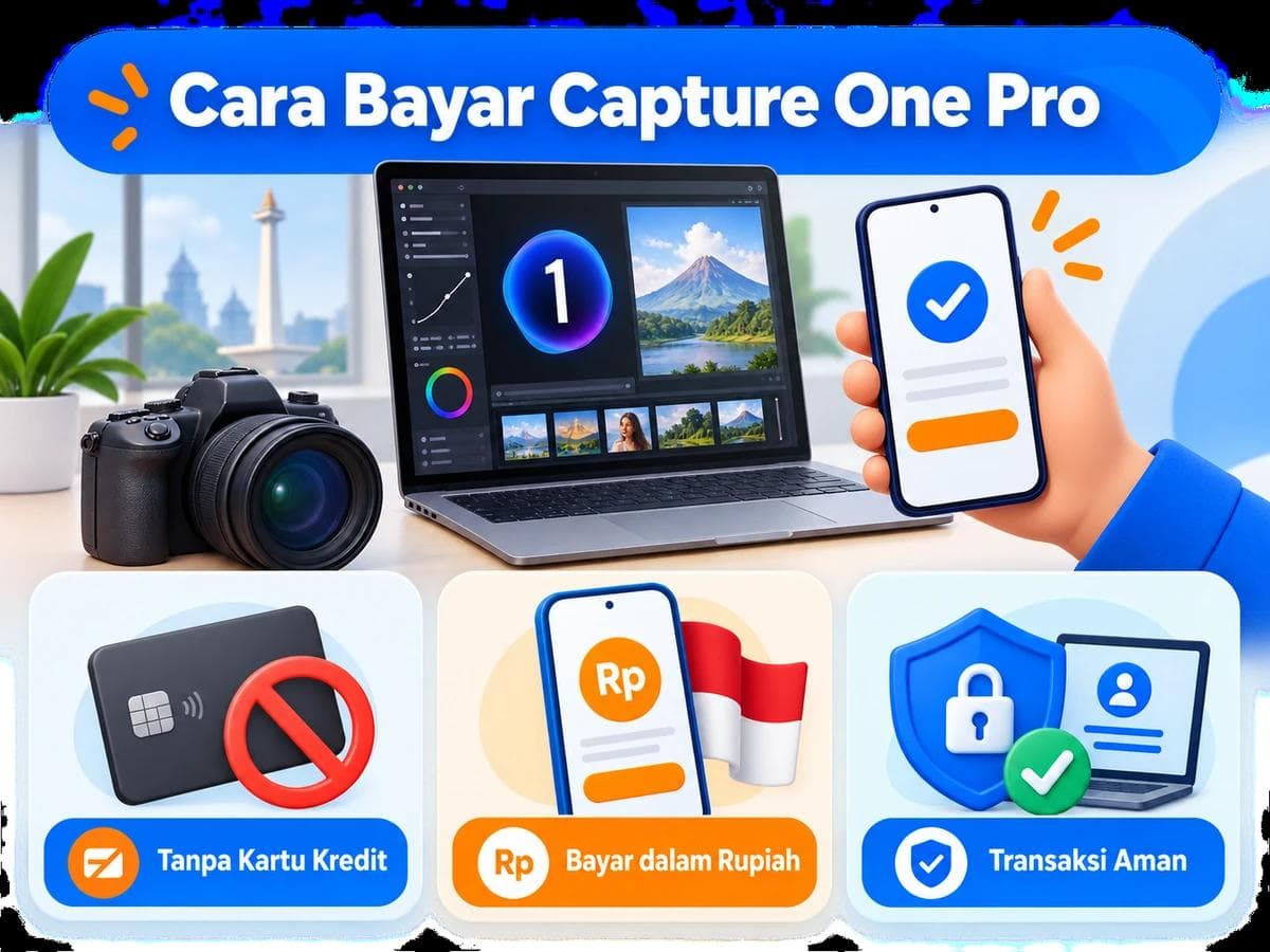 Cara Bayar Capture One Pro dari Indonesia Tanpa Kartu Kredit