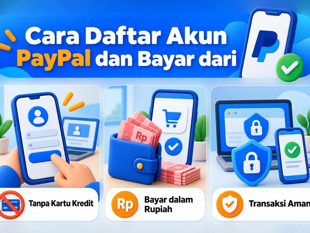 Cara Daftar Akun PayPal dan Bayar dari Indonesia Tanpa Kartu Kredit