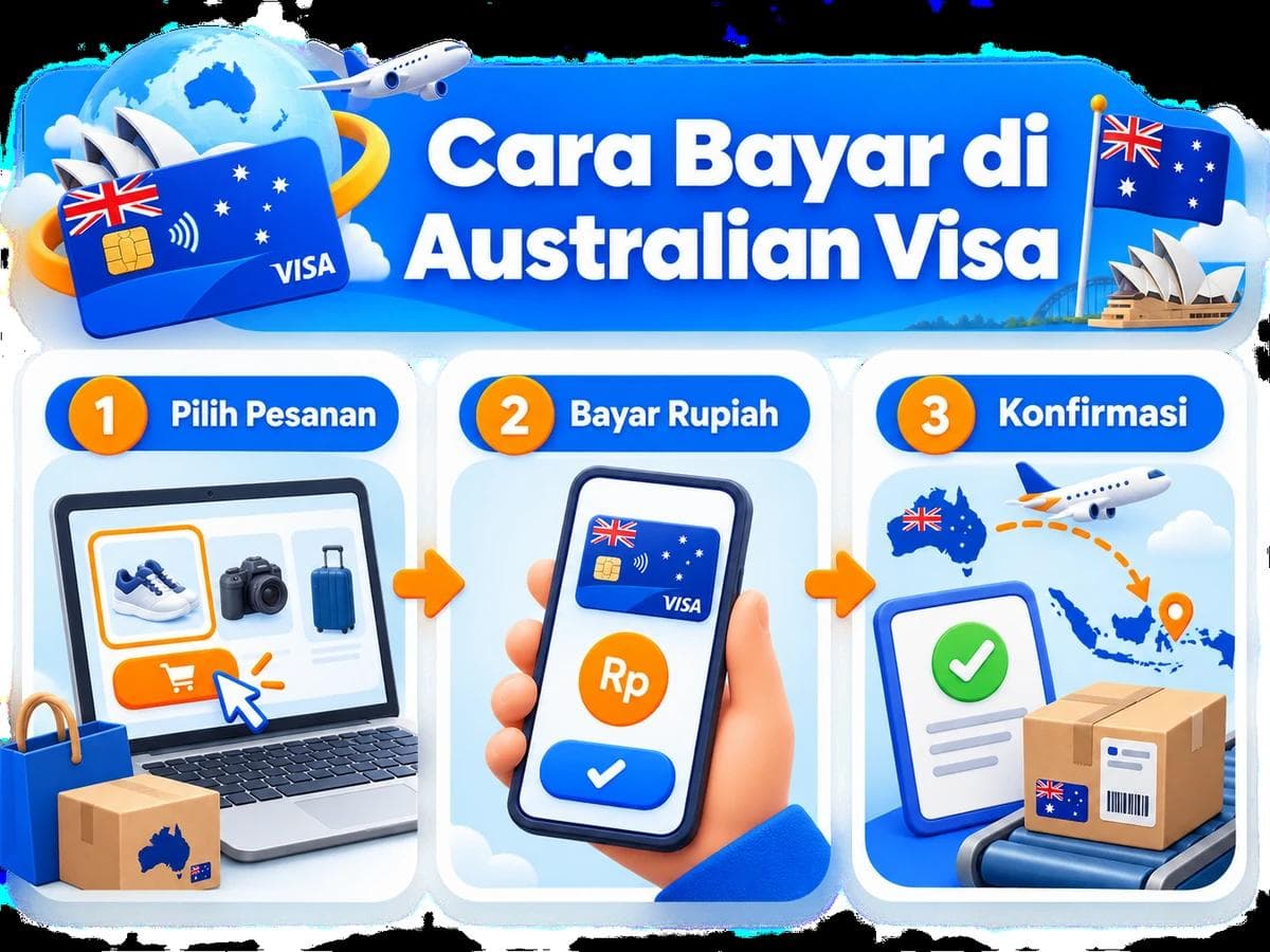 Cara Belanja dan Bayar di Australian Visa dari Indonesia