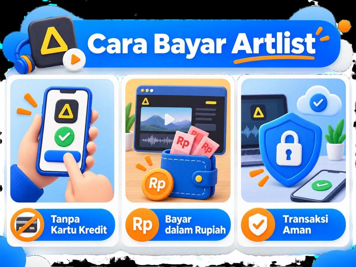 Cara Bayar Artlist dari Indonesia Tanpa Kartu Kredit