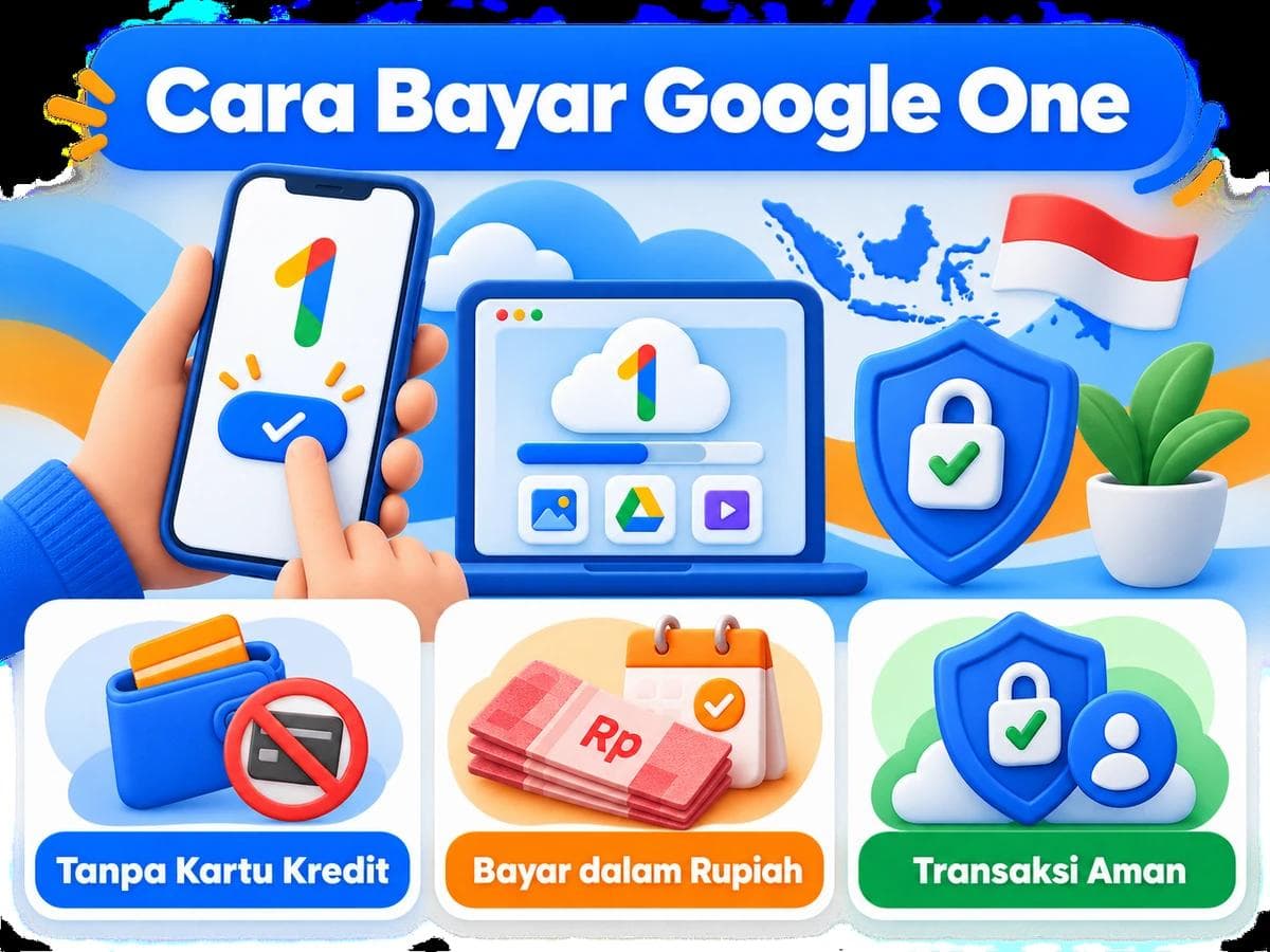 Cara Bayar Google One dari Indonesia Tanpa Kartu Kredit