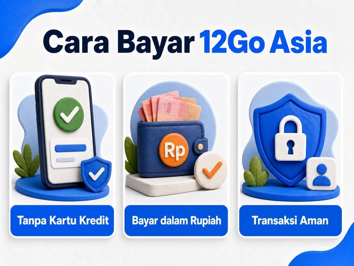 Cara Bayar 12Go Asia dari Indonesia Tanpa Kartu Kredit