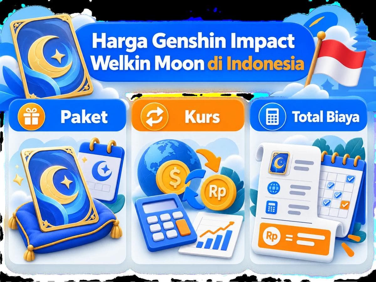 Harga Genshin Impact Welkin Moon di Indonesia: Paket dan Total Rupiah