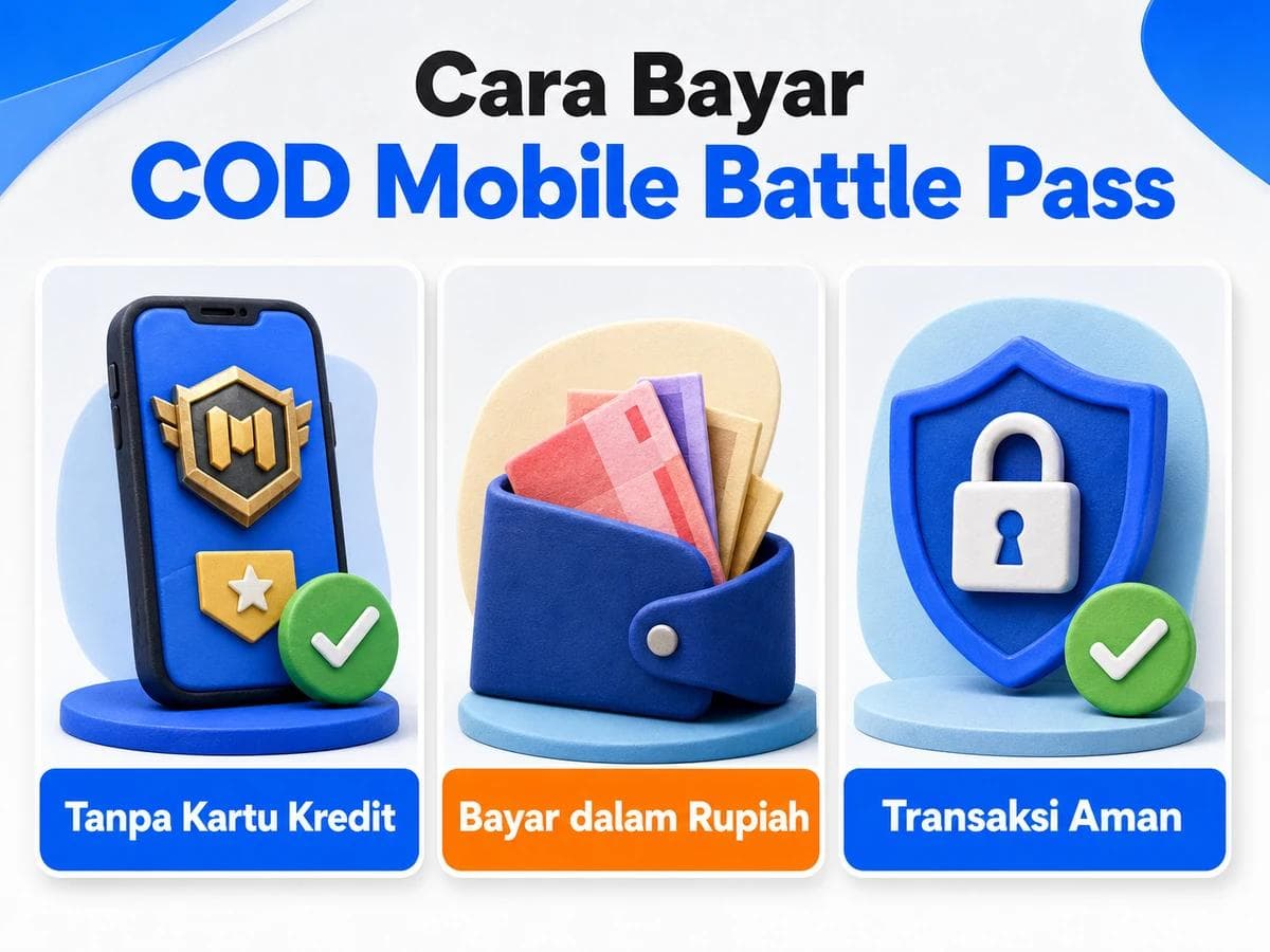 Cara Bayar COD Mobile Battle Pass Tanpa Kartu Kredit dari Indonesia