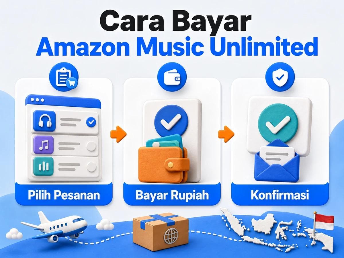 Cara Bayar Amazon Music Unlimited dari Indonesia Tanpa Kartu Kredit