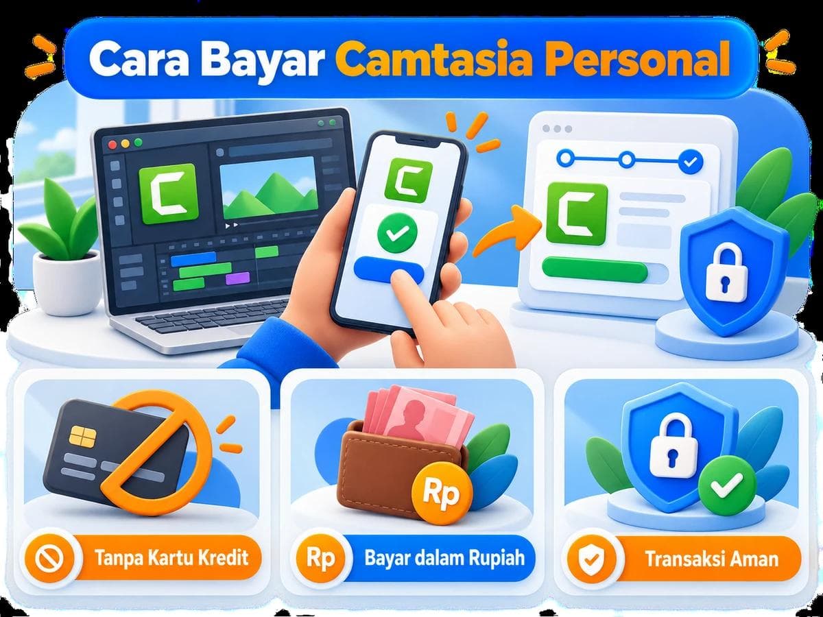 Cara Bayar Camtasia Personal dari Indonesia Tanpa Kartu Kredit