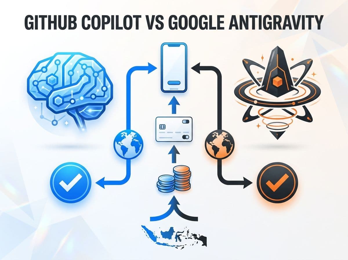 GitHub Copilot Pro vs Google Antigravity: Bayar dari Indonesia