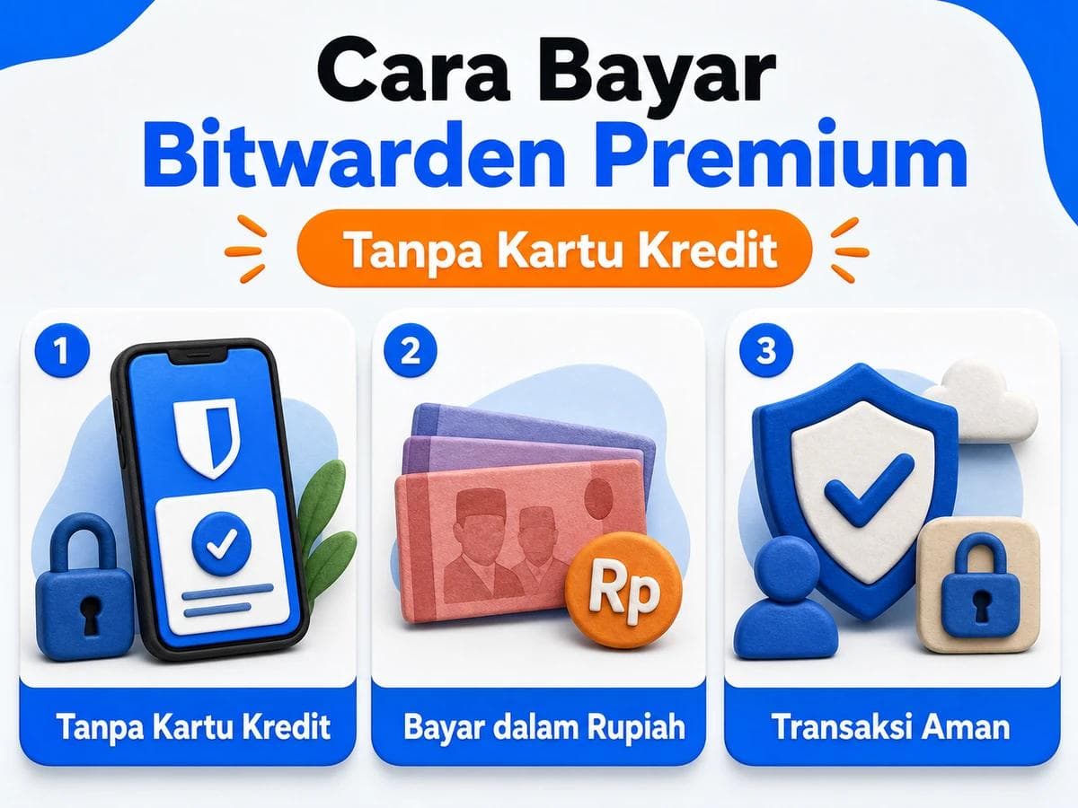 Cara Bayar Bitwarden Premium dari Indonesia Tanpa Kartu Kredit