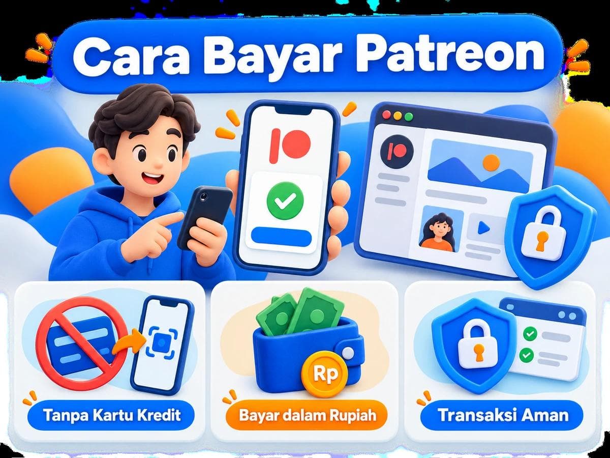 Cara Bayar Patreon dari Indonesia Tanpa Kartu Kredit