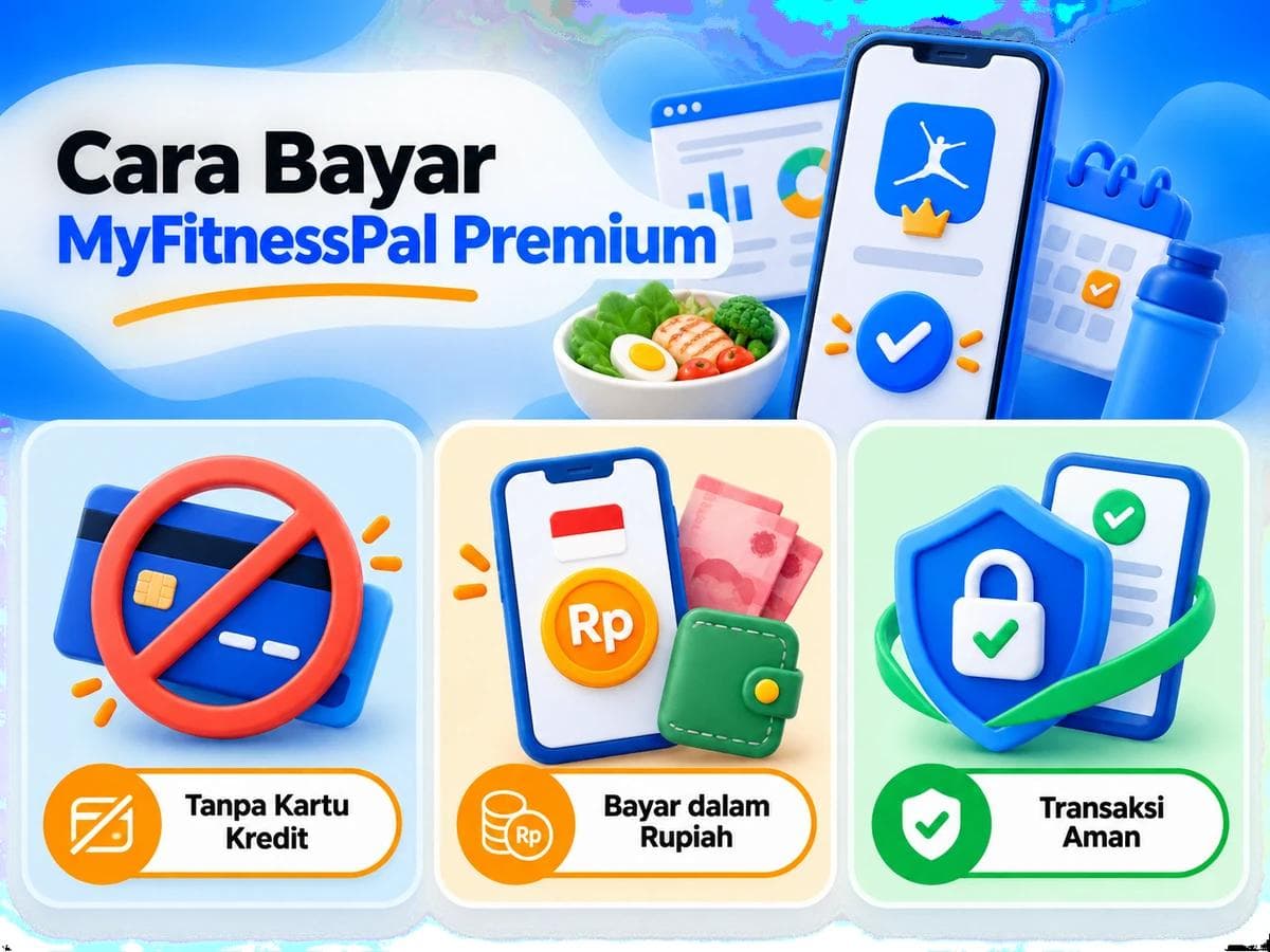 Cara Bayar MyFitnessPal Premium dari Indonesia Tanpa Kartu Kredit