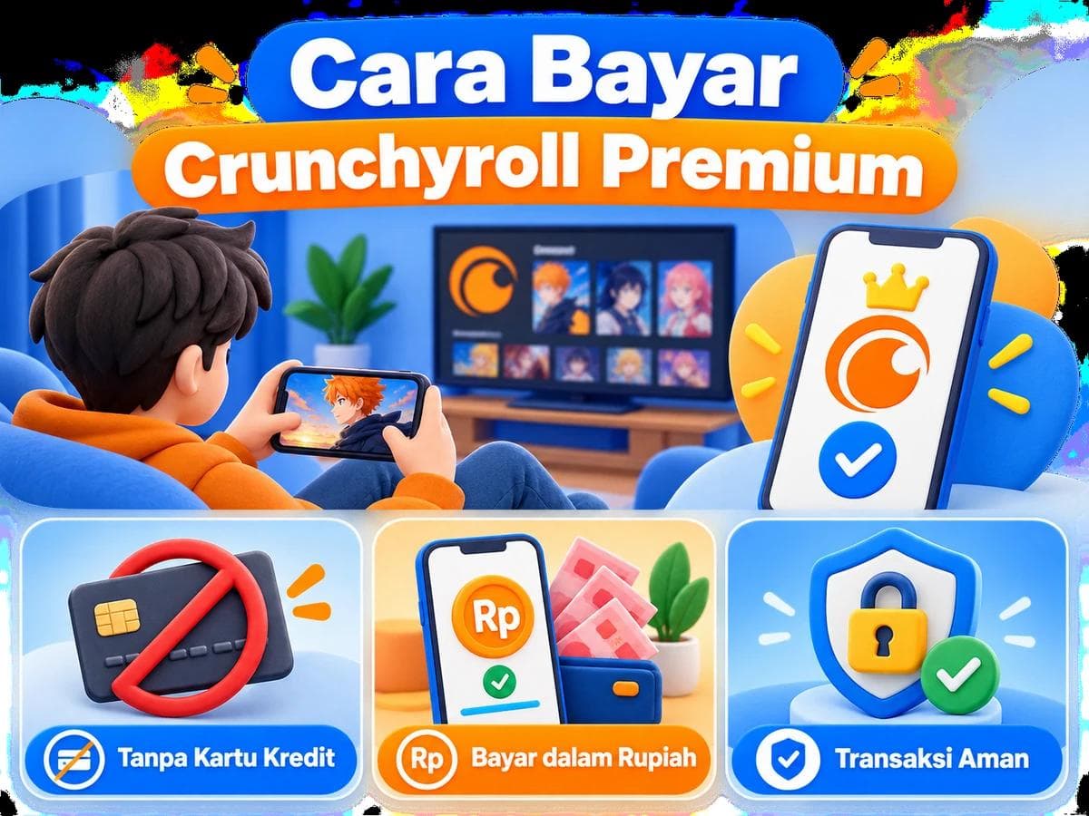 Cara Bayar Crunchyroll Premium dari Indonesia Tanpa Kartu Kredit