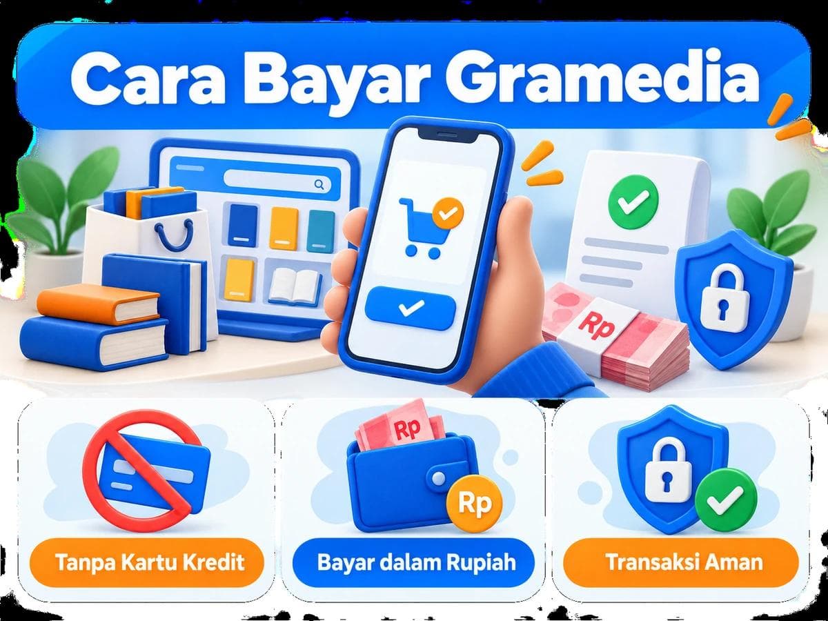 Cara Bayar Gramedia dari Indonesia Tanpa Kartu Kredit