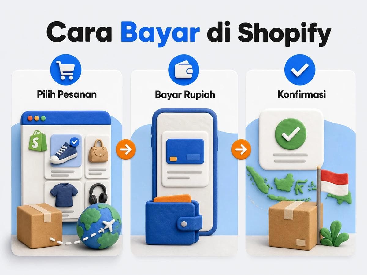 Cara Belanja dan Bayar di Shopify dari Indonesia