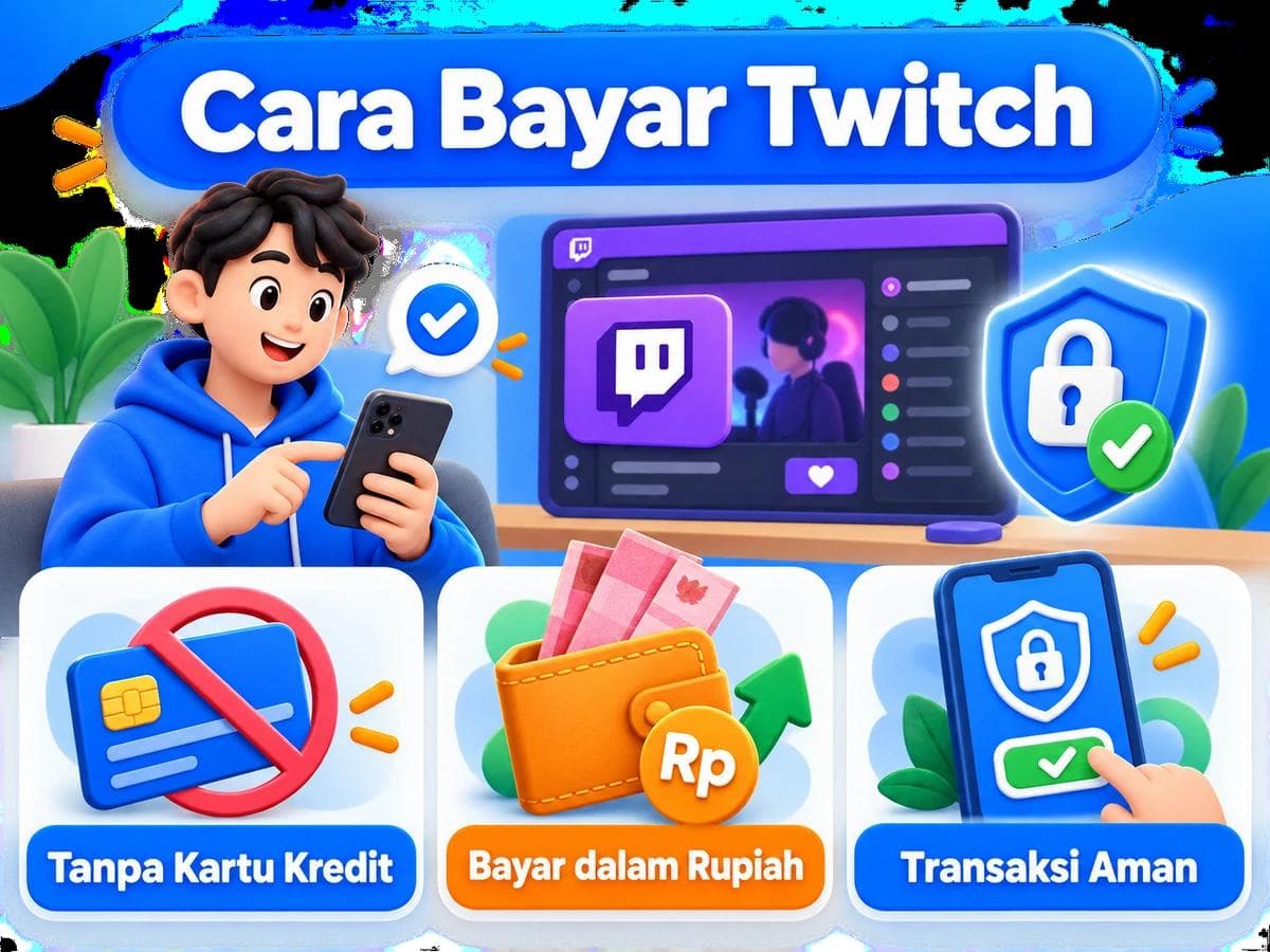 Cara Bayar Twitch dari Indonesia Tanpa Kartu Kredit