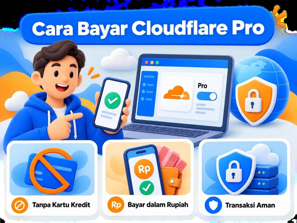 Cara Bayar Cloudflare Pro dari Indonesia Tanpa Kartu Kredit