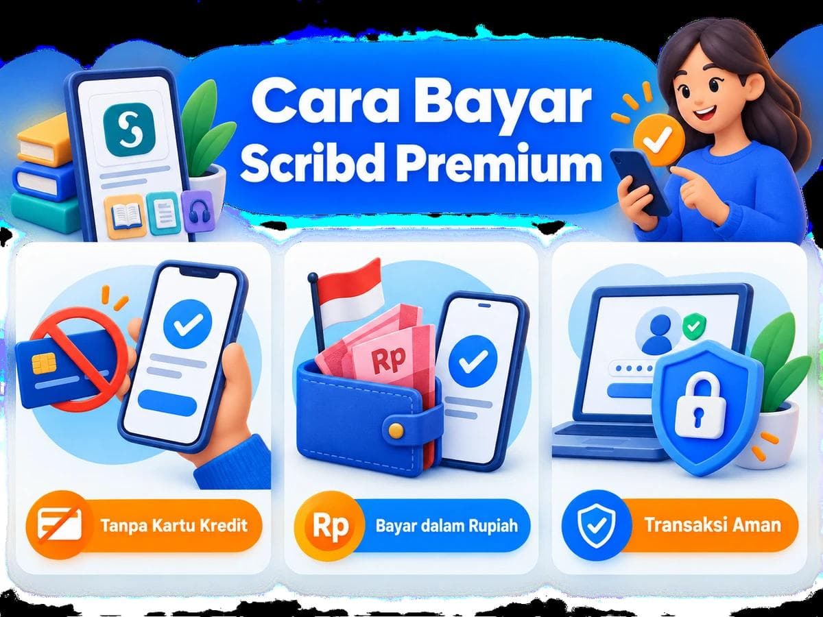 Cara Bayar Scribd Premium dari Indonesia Tanpa Kartu Kredit