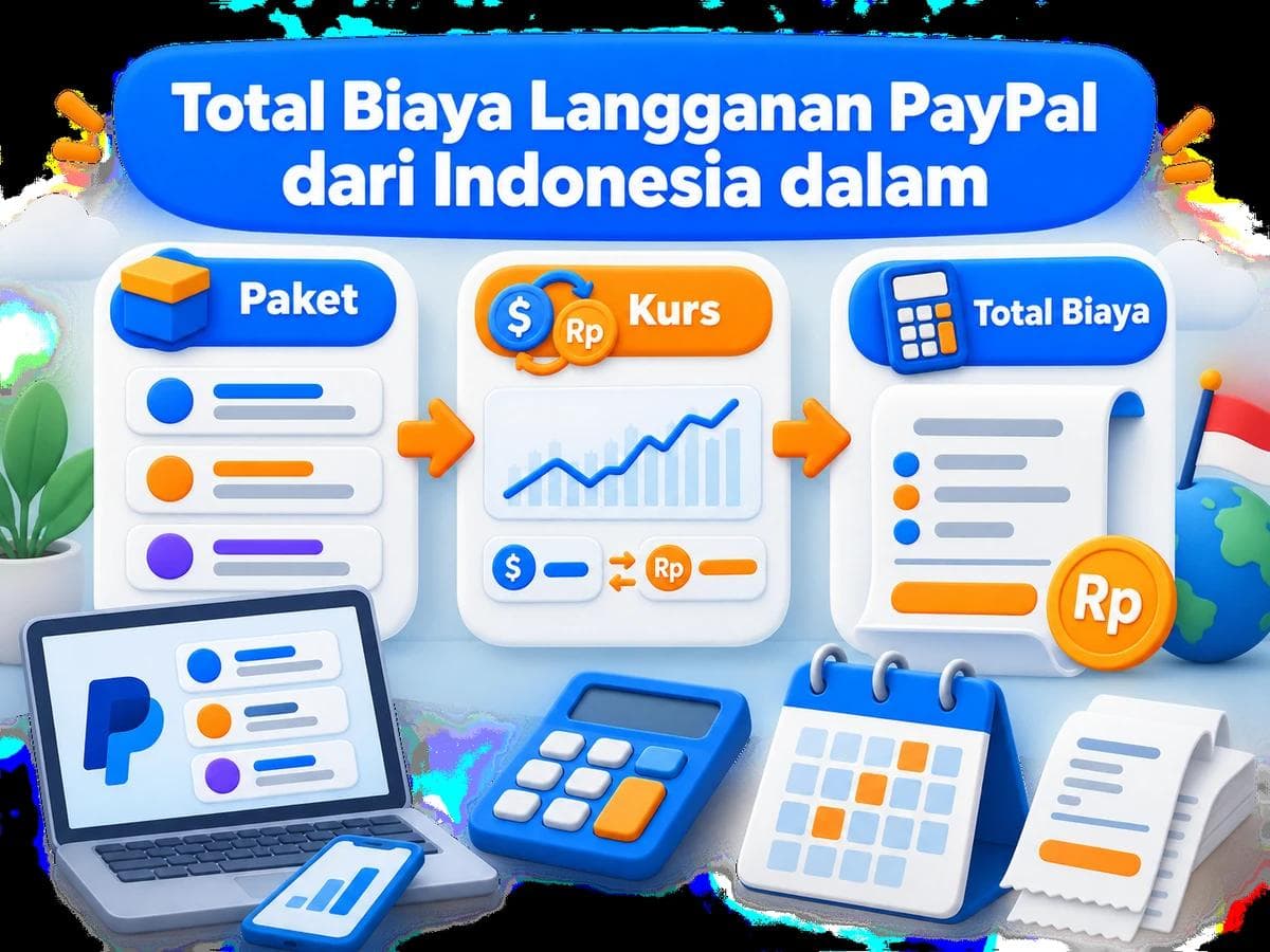 Total Biaya Langganan PayPal dari Indonesia dalam Setahun
