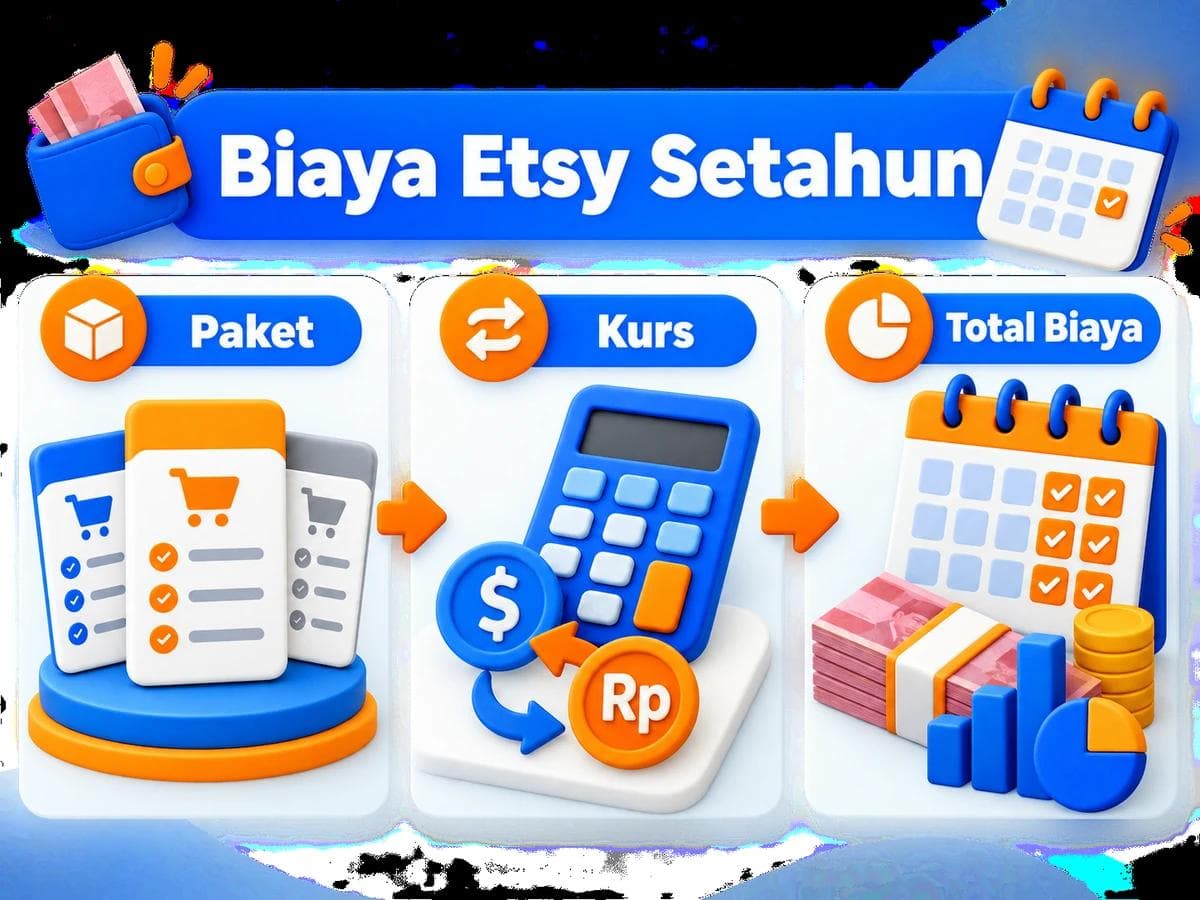 Berapa Total Biaya Langganan Etsy Setahun dari Indonesia