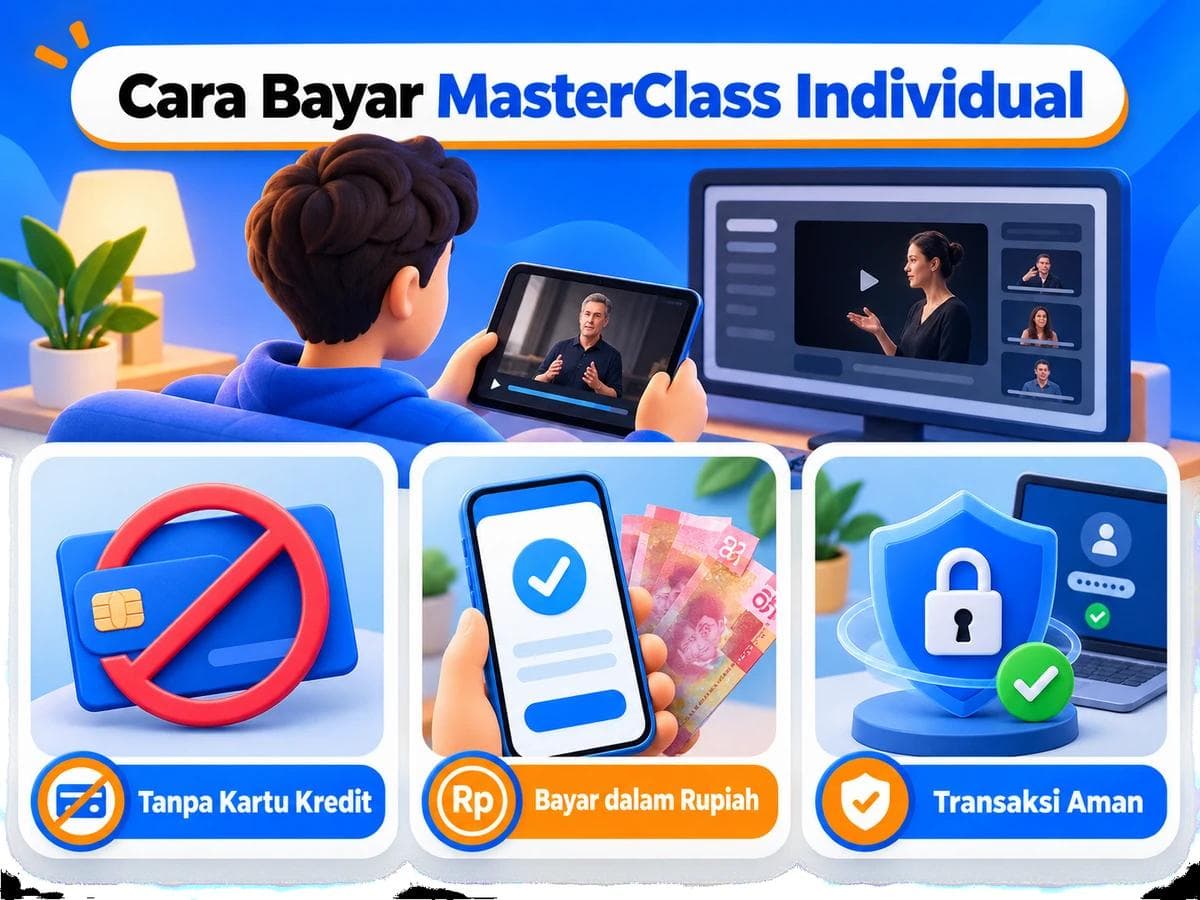 Cara Bayar MasterClass Individual dari Indonesia Tanpa Kartu Kredit