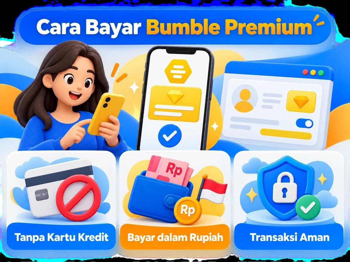 Cara Bayar Bumble Premium dari Indonesia Tanpa Kartu Kredit