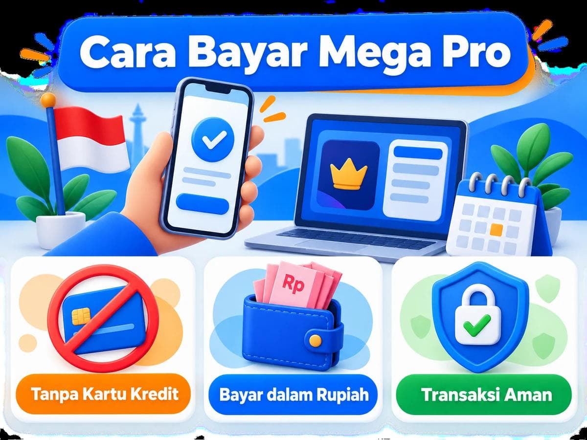 Cara Bayar Mega Pro dari Indonesia Tanpa Kartu Kredit